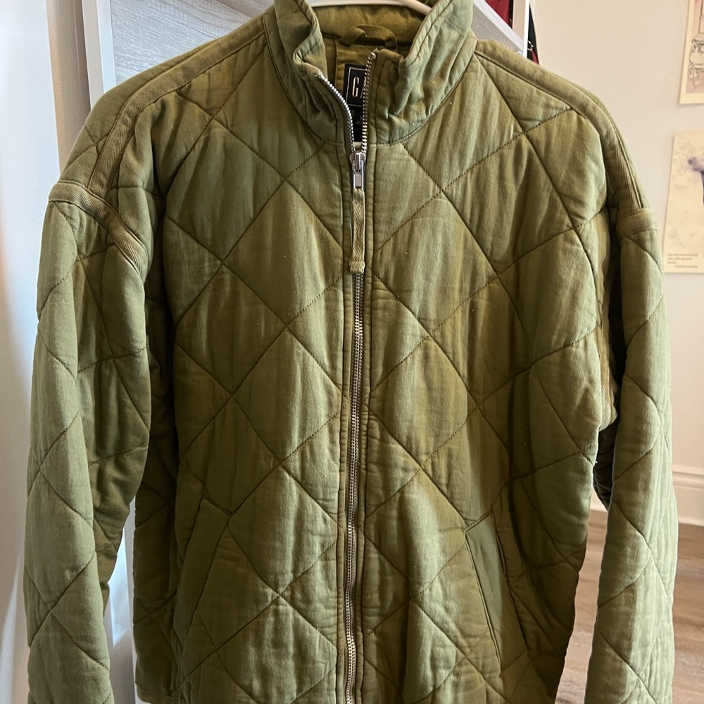 Gap Quilted Green Bomber